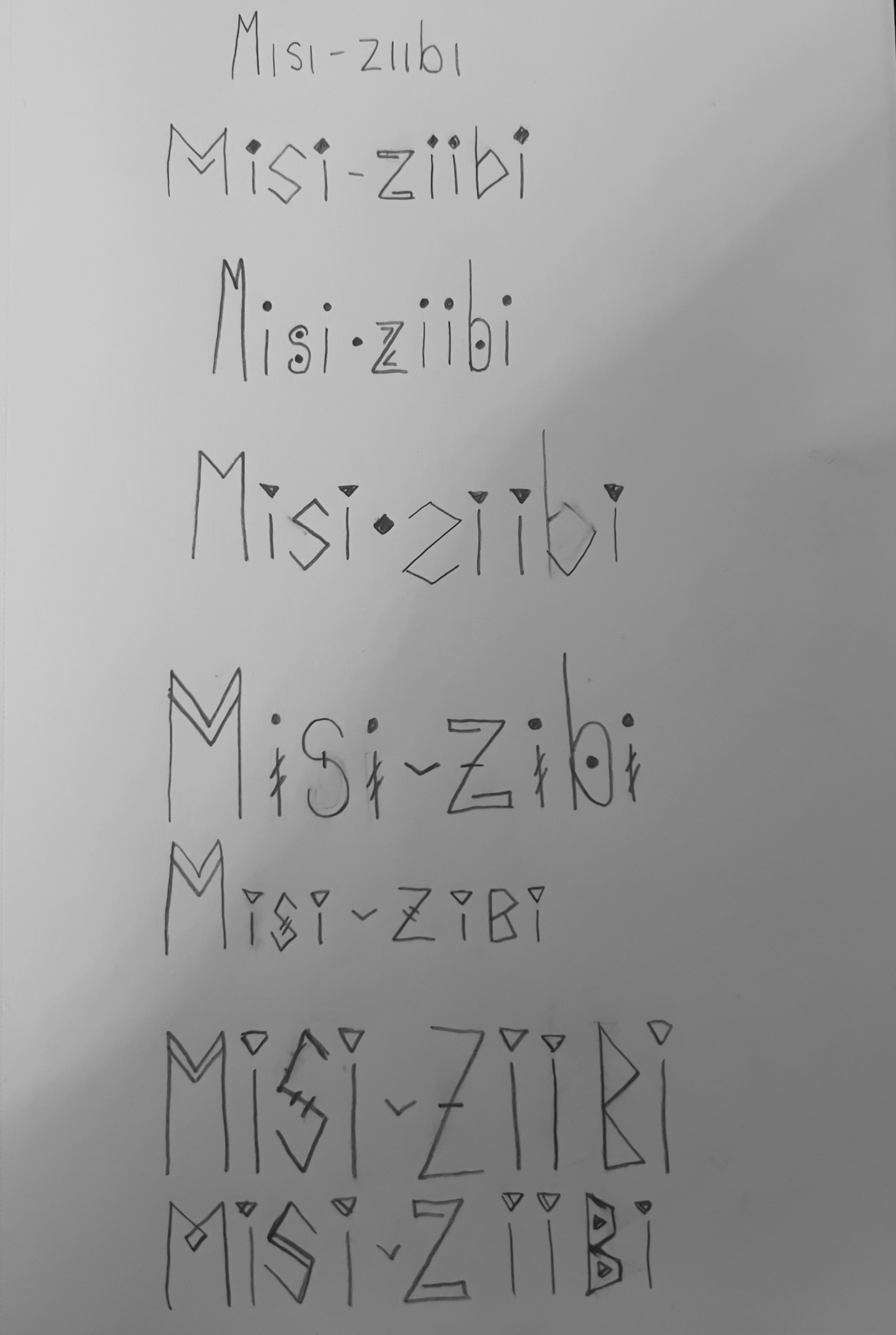 Sketches of Misi-Ziibi project